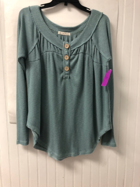 Mint Green We The Free BOUTIQUE Long Sleeve Shirt Women's
