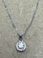 Sterling Strontium Titanate Pendant & Chain New JTV
