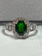 Sterling Silver Chrome Diopside Ring JTV New Size 8