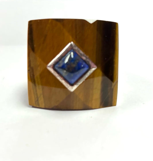 Sterling Silver Gemstone Ring Size 6.5
