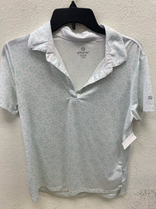 Mint and white Etonic ACTIVE Short Sleeve Shirt Women's