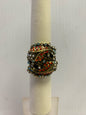 Heidi Daus "Reel McKoi" Koi Fish Ring Size 9 Orange Blue Swarovski Crystals