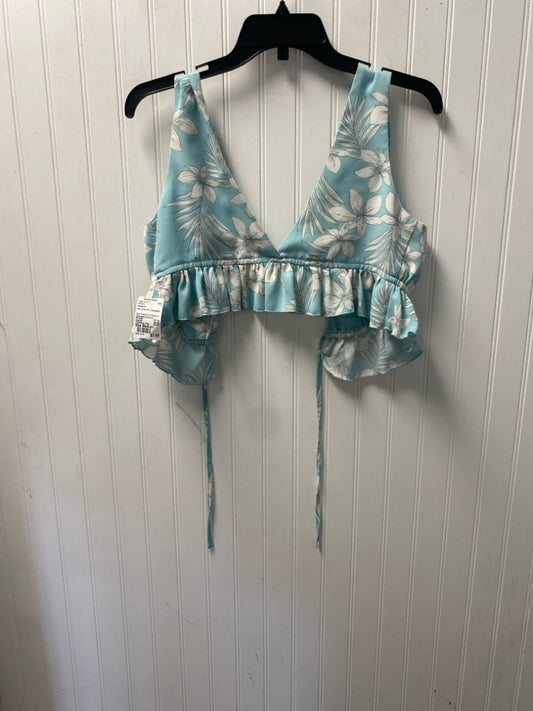 Blue Floral Print Forever 21 Sleeveless Women's