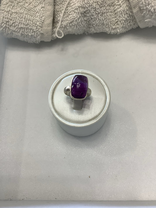 Sterling Silver Ring Size 8 Amethyst