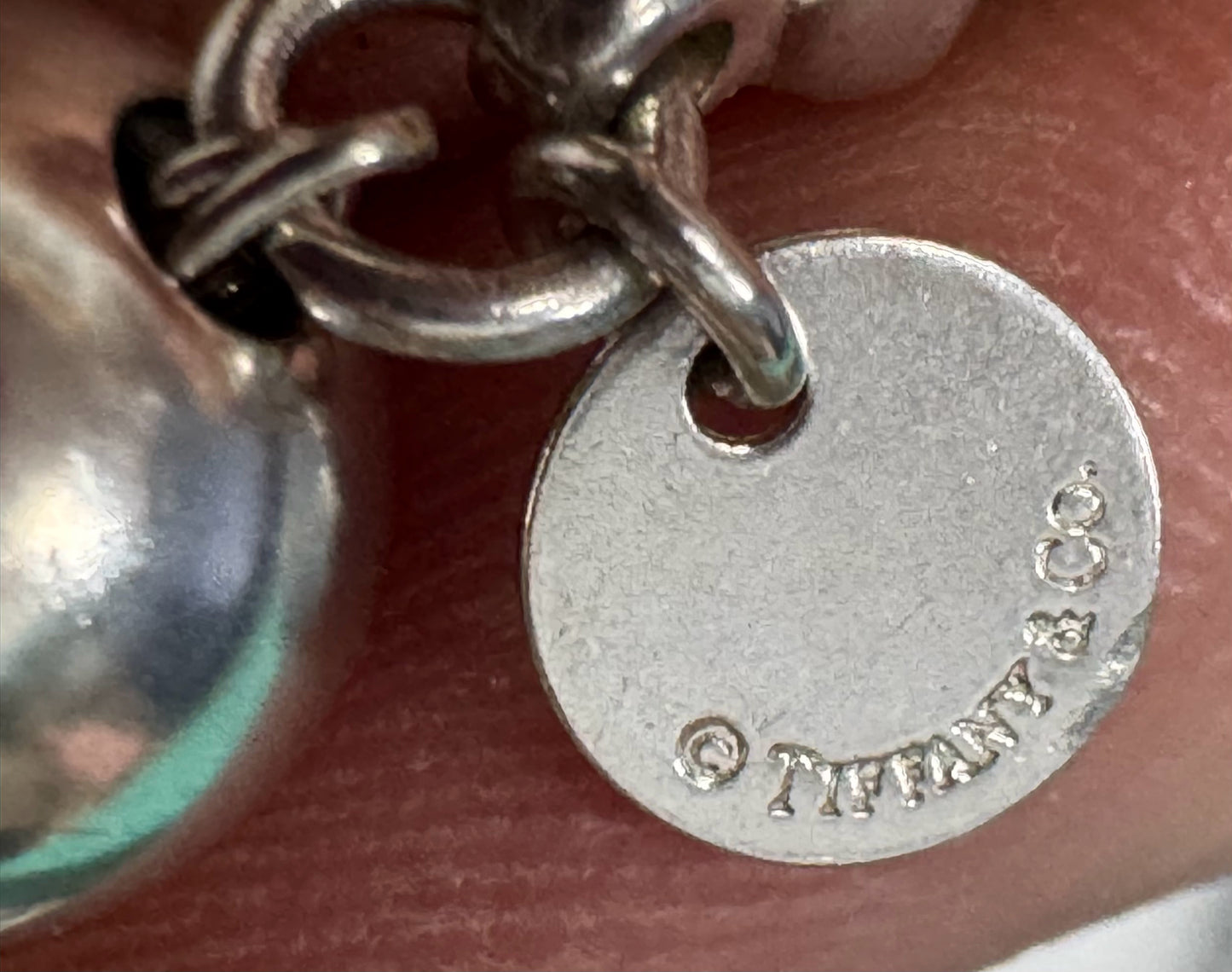 Tiffany & Co. 925 Sterling Silver HardWear 10mm Ball Bead 8" Bracelet