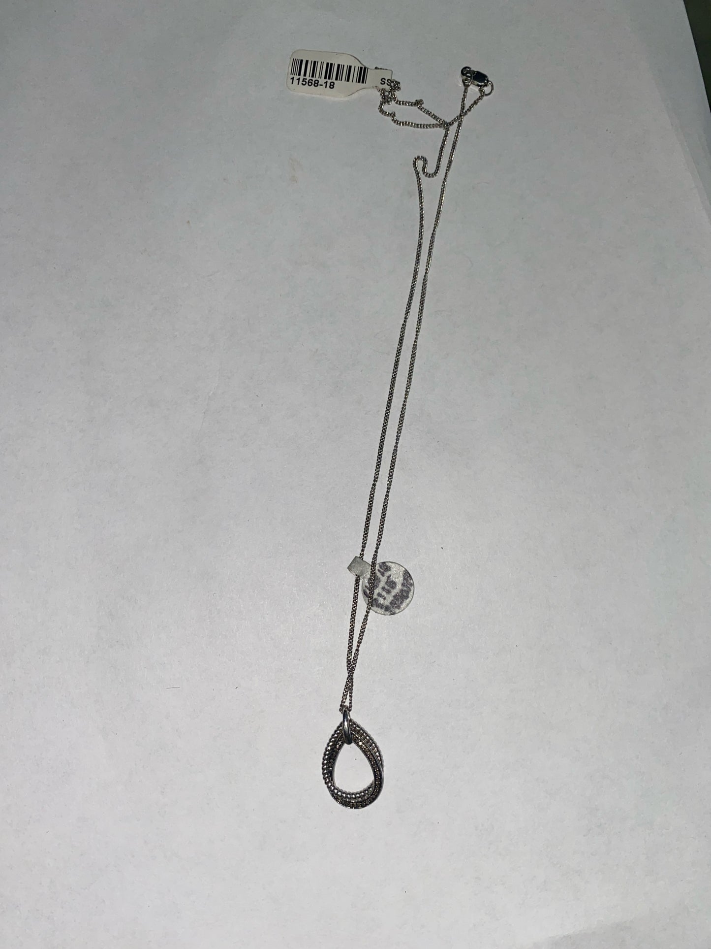 SS 18" .01CTTW Chain Pendant