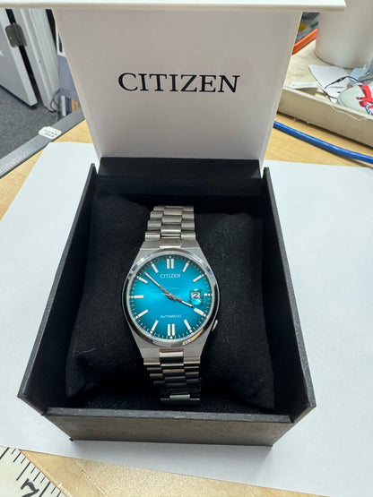 Citizen Men's Tsuyosa Automatic Blue Teal Dial Stainless 40mm Watch 8210-S126967