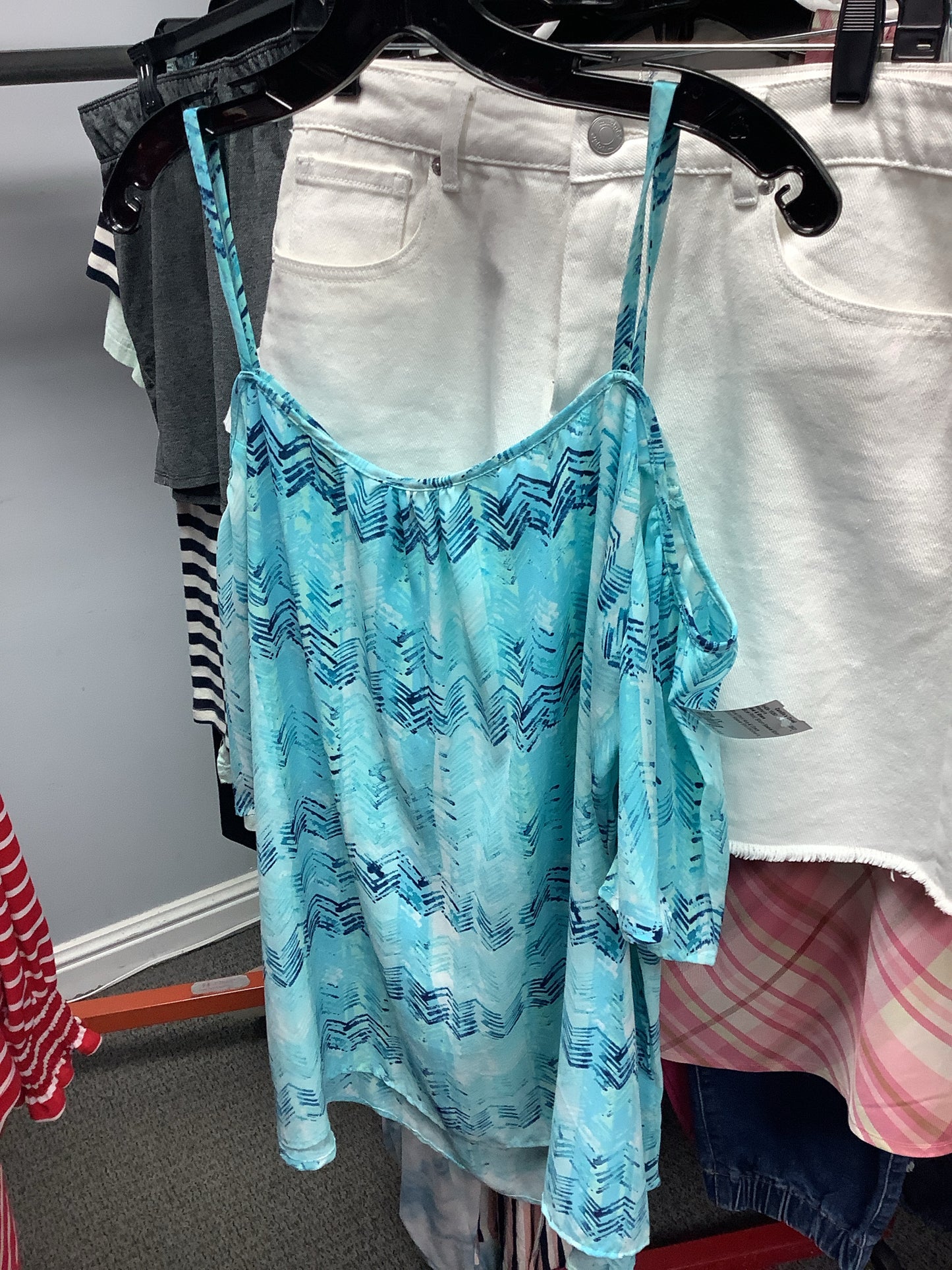 Blue Print Ava & Grace Short Sleeve Shirt Women's