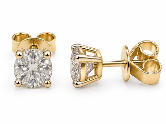 14ky Lab Created Diamond 3/4 ct tw Stud Earrings