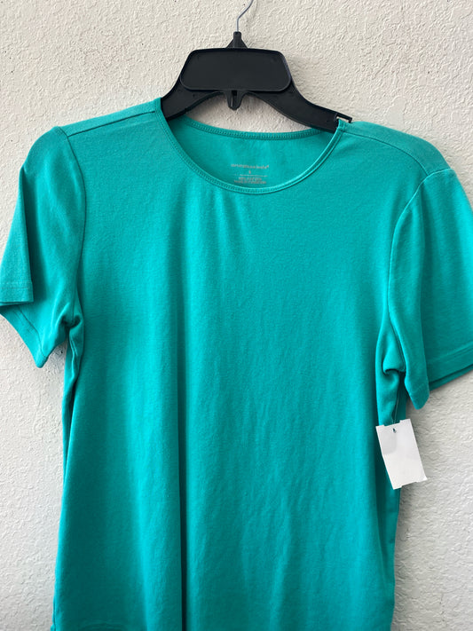 Aqua Christopher & Banks Short Sleeve Shirt Women's Small