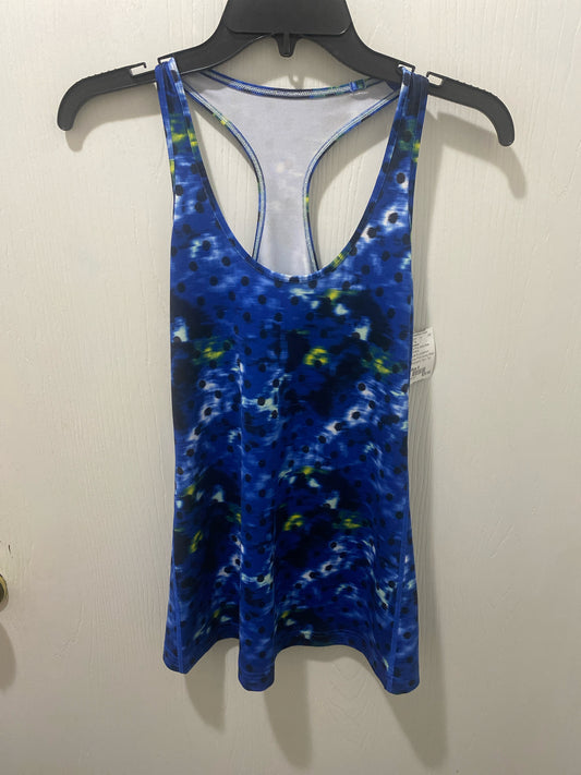 Size 8 Lululemon Blue Print Active Wear Women's Tank Top