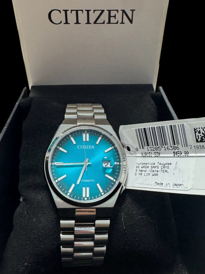 Citizen Men's Tsuyosa Automatic Blue Teal Dial Stainless 40mm Watch 8210-S126967