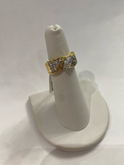 Gold Over Sterling Silver Ring Size 5.5