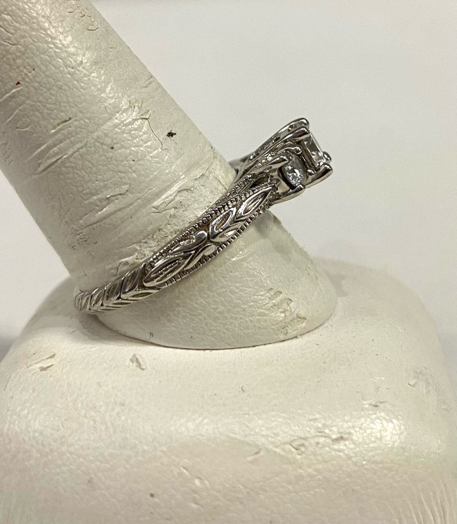 Sterling Ring CZ Size 7.75