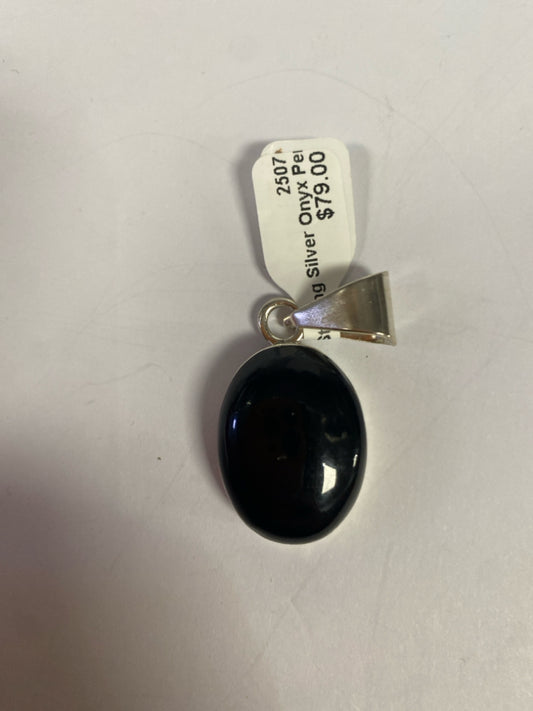 Sterling Silver Onyx Pendant