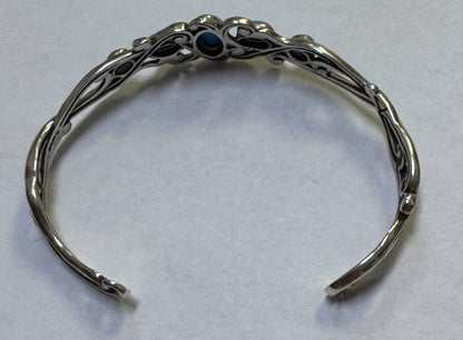 Carolyn Pollack Relios Sterling Silver Sleeping BeautyOval  Cuff Bracelet
