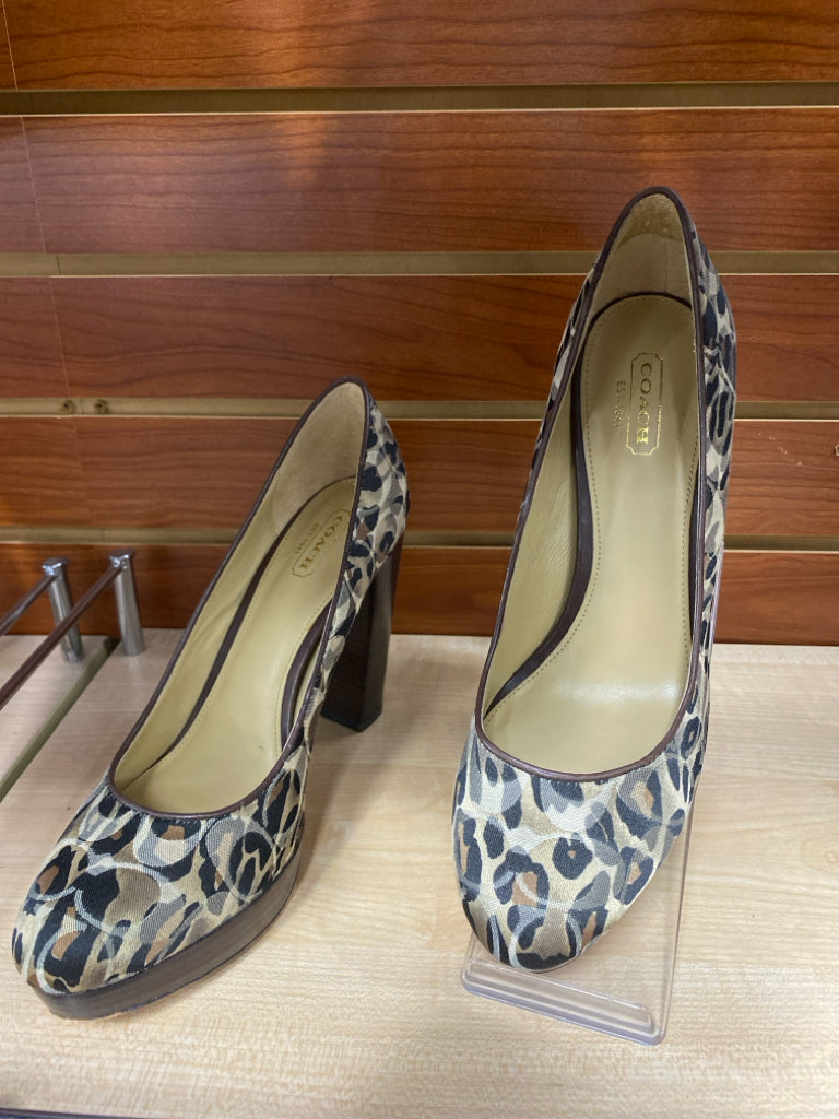 Animal Print Coach Heels Women's