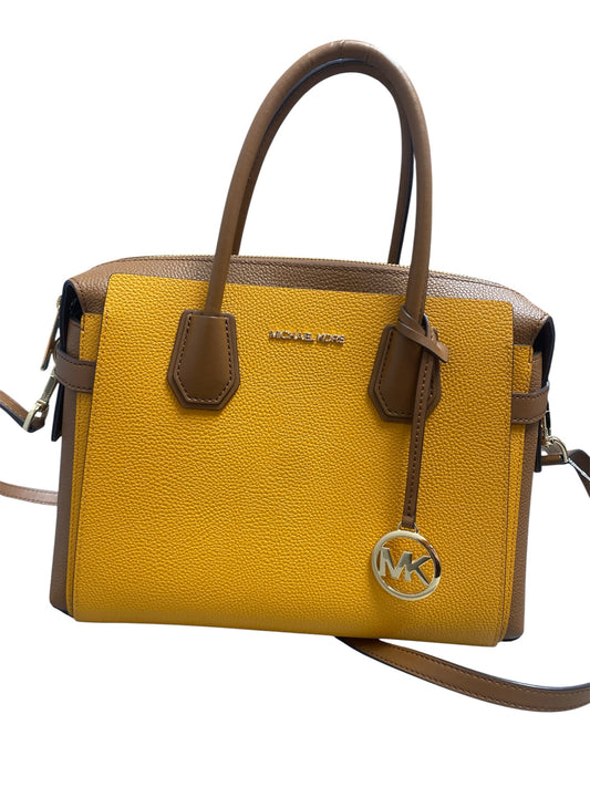 Designer Michael Kors Mustard/Brown Handbag