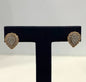 10k Rose Gold Pear Diamond Cluster Earrings