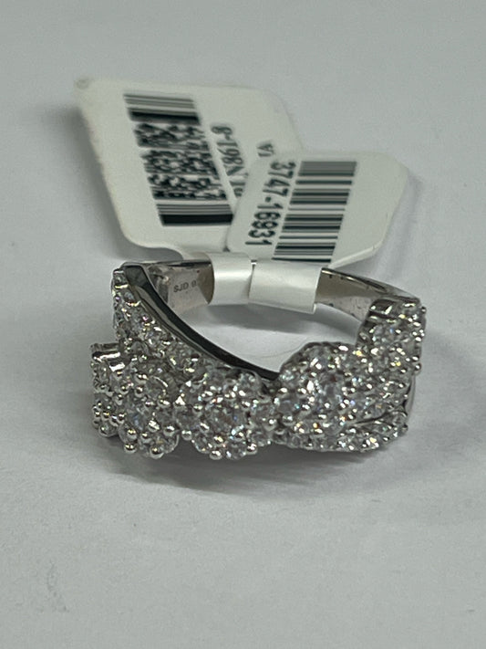 Sterling Silver CZ Ring New w/ Tags Size 8 JTV