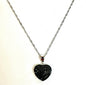 Sterling Silver Black Spinal Pendant & Necklace JTV New