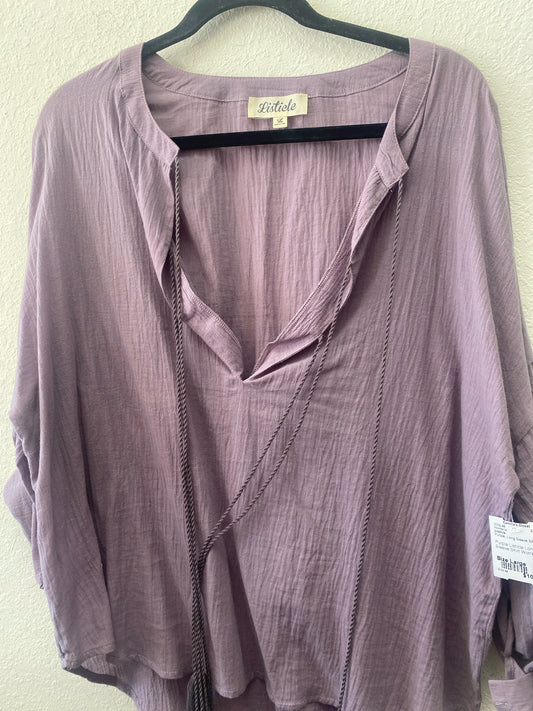 Purple Listicle Long Sleeve Shirt Women's