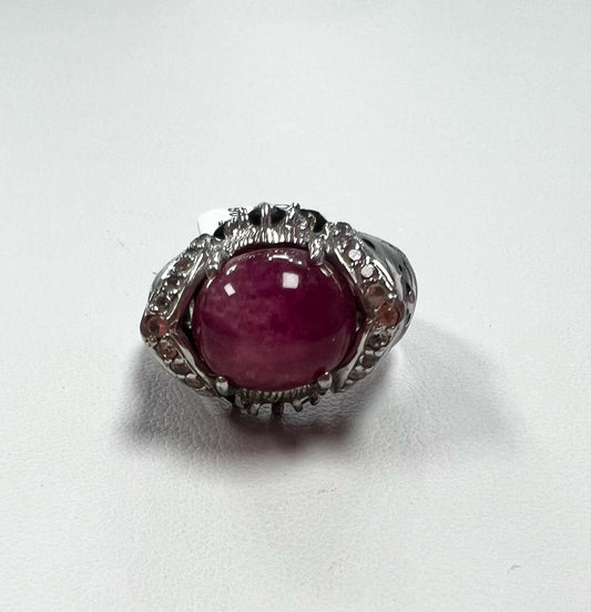 Sterling Silver Gemstone Ring Size 7