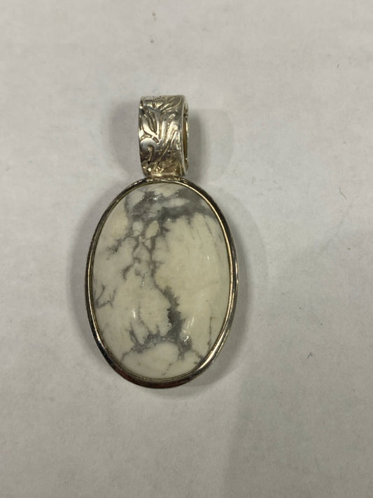 WHITNEY KELLY White Jasper Flower Necklace Pendant