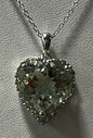 Sterling Silver Prasiolite Necklace & Pendant  New JTV