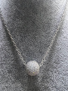 Judith Ripka Sterling 5.10cttw Pave Diamonique Bead 18" Necklace