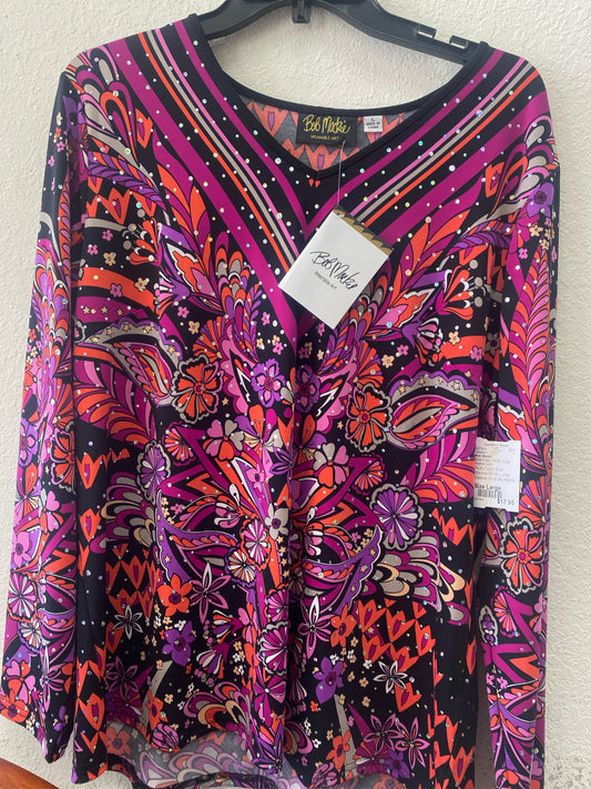 Multi-Color Bob Mackie NEW Long Sleeve Shirt Women's