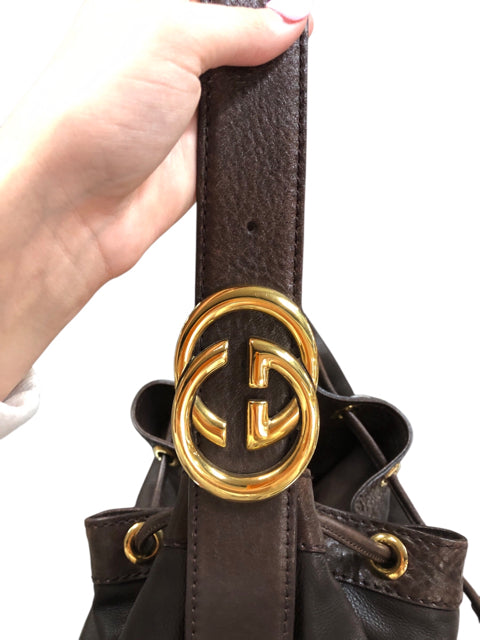 Designer Gucci Chocolate Brown Handbag