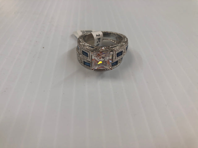 2 PC Sterling Silver Wedding Set Size 9