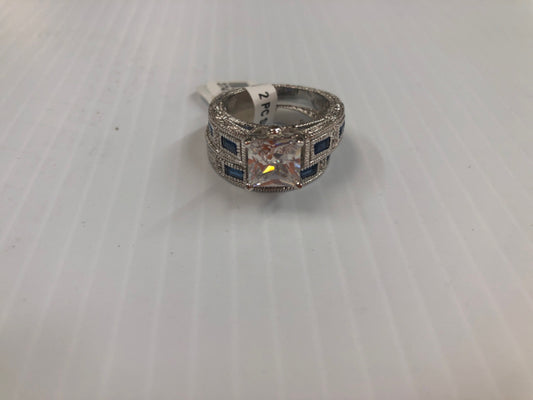 2 PC Sterling Silver Wedding Set Size 9