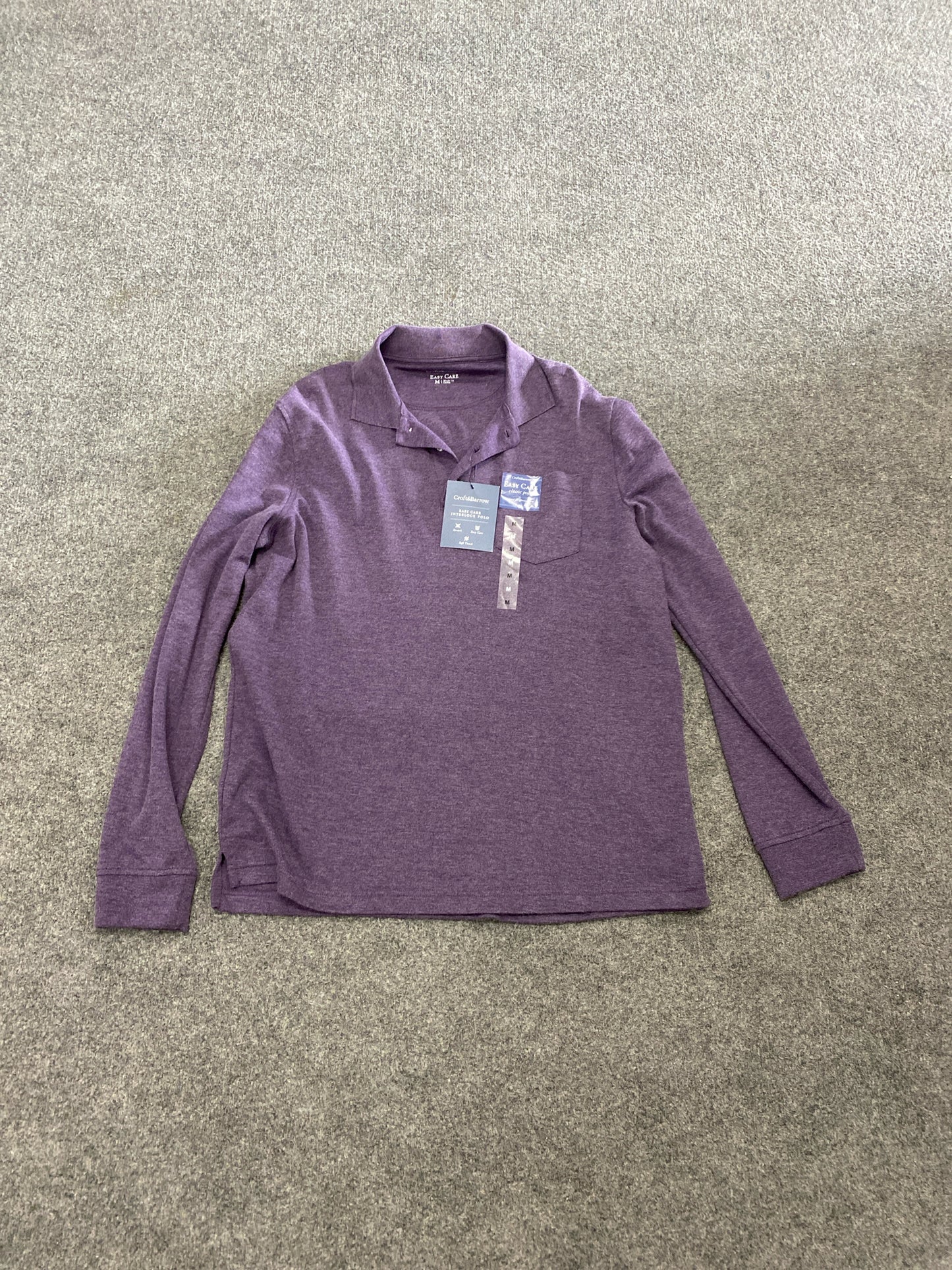 Purple Croft & Barrow NEW Long Sleeve Shirt Men's