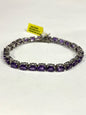 Chuck Clemency STS Sterling Silver Purple Amethyst Tennis Bracelet 7.5"