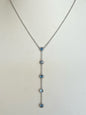 Sterling Silver Blue Topaz 17" Necklace New JTV