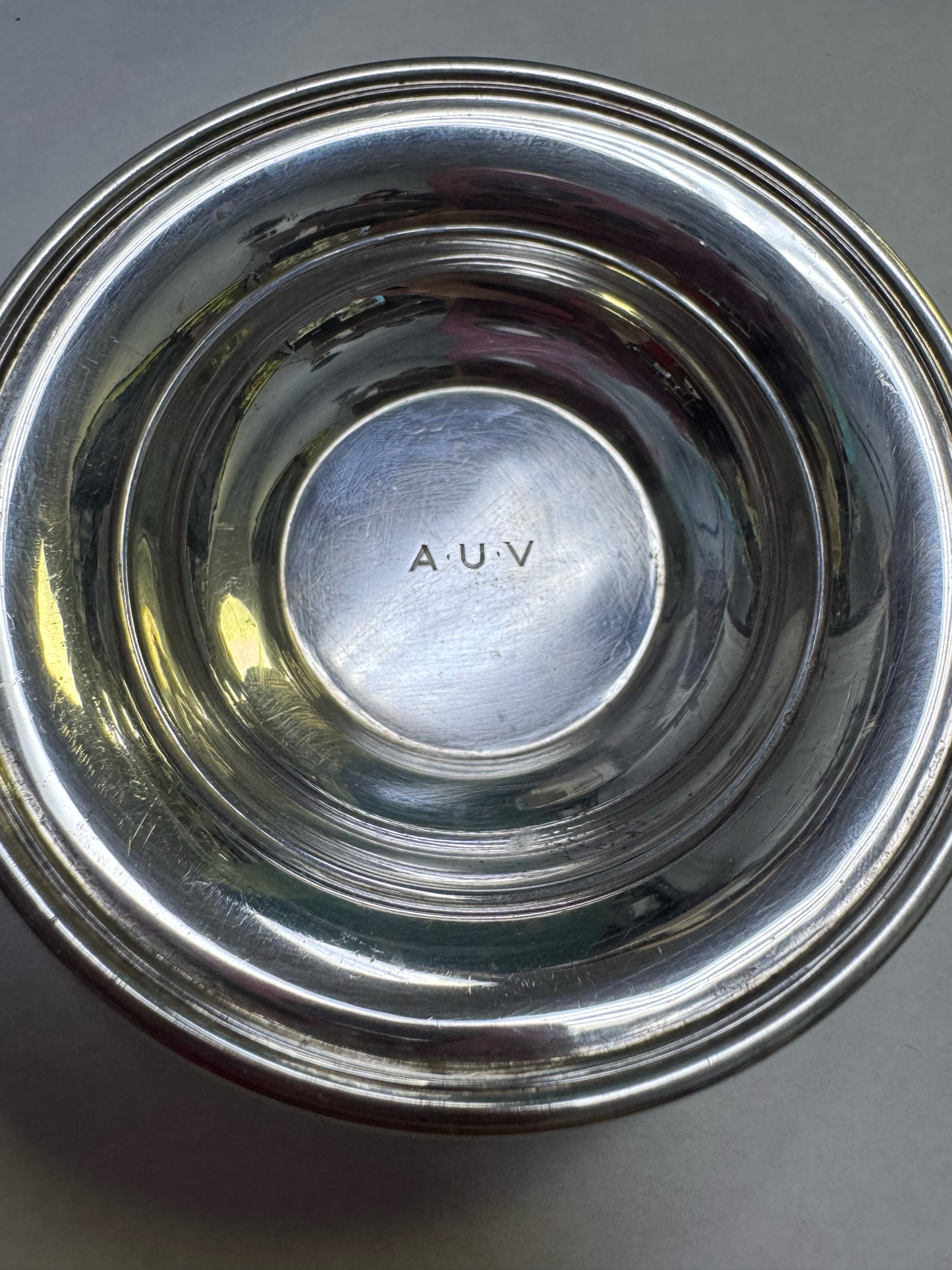 (2) Pair Set of Tiffany & Co Sterling Silver Salt Cellar Dish Bowls  3.5" Diam