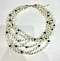 Jay King Mine Finds Sterling Silver 7 Strand Faceted Moonstone Bead Necklace Adj