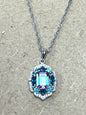 Sterling Silver Gemstone Pendant & Necklace JTV New