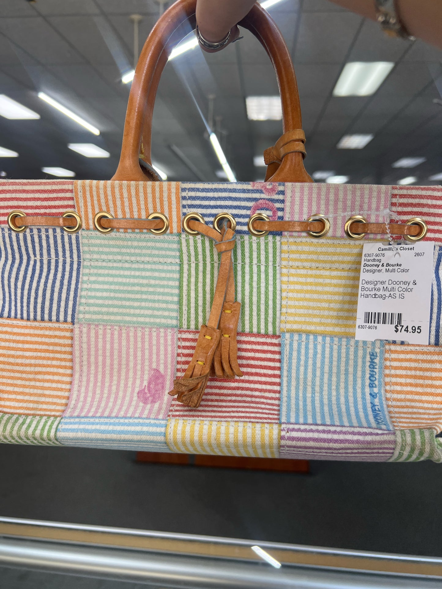 Designer Dooney & Bourke Multi Color Handbag