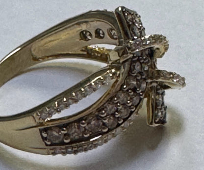 14k Yellow Gold Le Vian Chocolate 1.47 cttw Diamond Bypass Ring