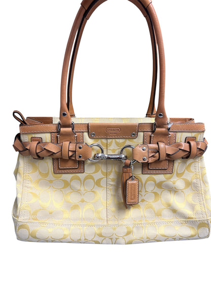 Designer Coach Yellow Handbag