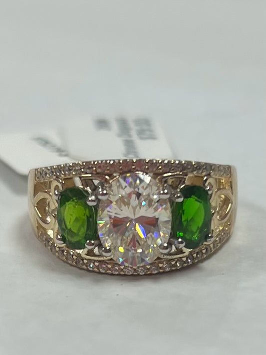 Sterling Silver Chrome Diopside Ring New w/ Tags Size 8 JTV