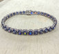 Sterlng Silver Blue CZ Bracelet New JTV 8"