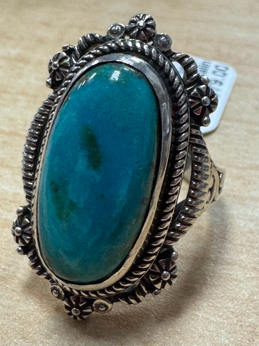 Sterling Silver Peruvian Opalina Ring Size 8 JTV New
