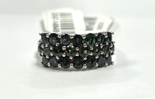 Sterling Silver Green Sapphire Ring New w/ Tags JTV Size 9