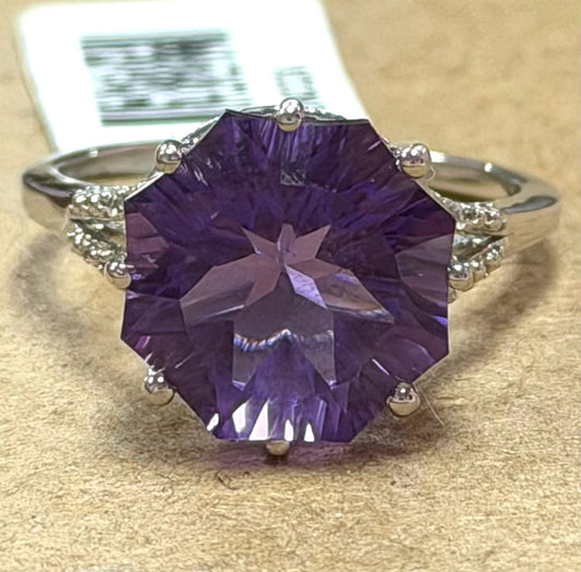 Sterling Silver Amethyst Ring New w/ Tags JTV Size 8