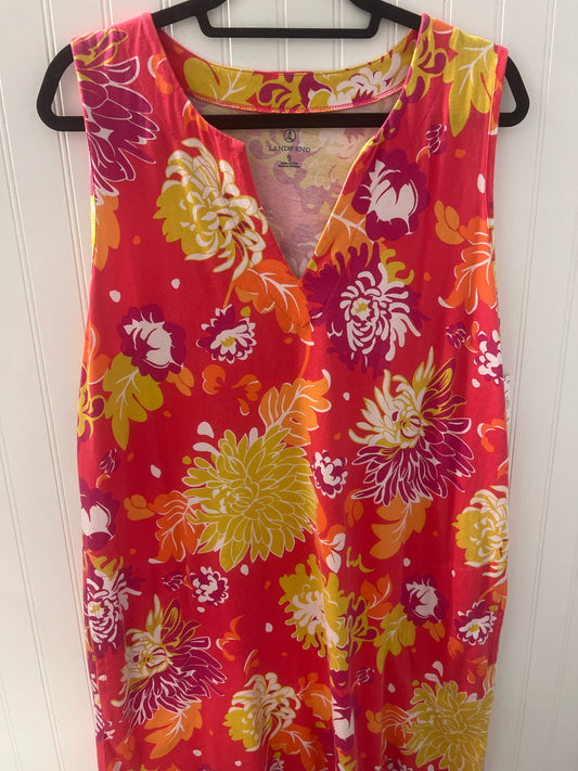 Pink multi-color Lands End Sleeveless dress Women's
