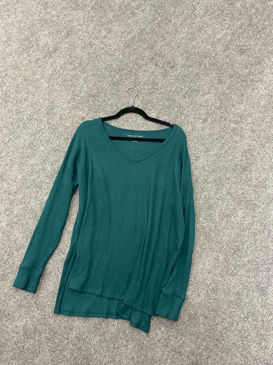 Green American Eagle Long Sleeve Shirt Women's